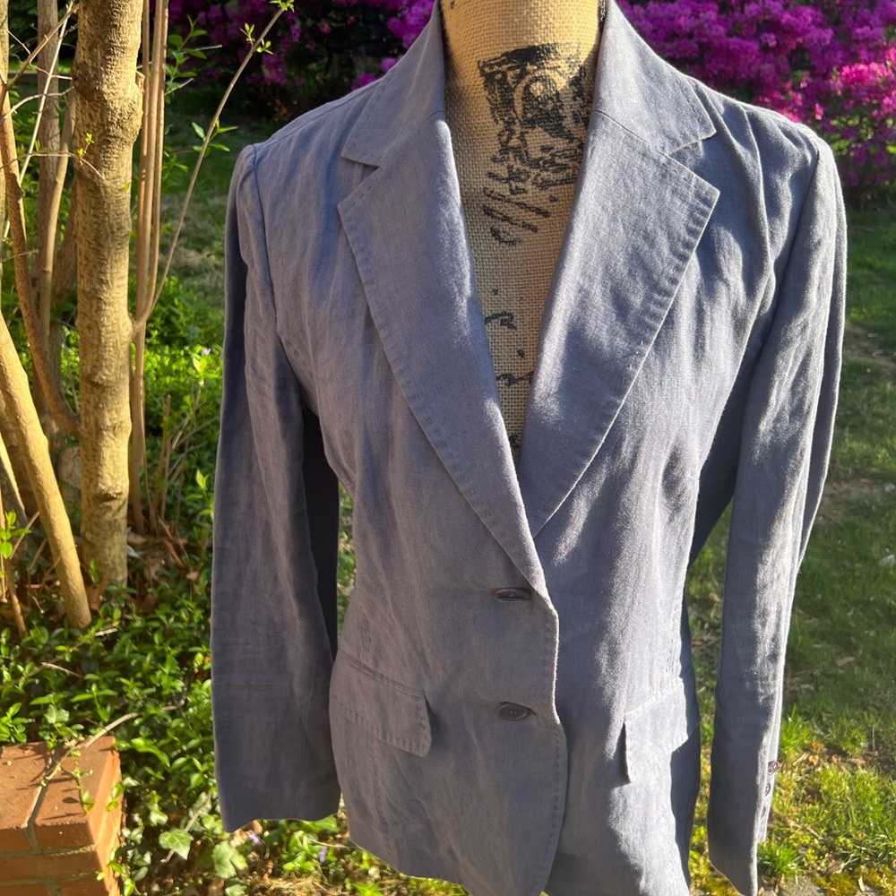 Votre Nom light purplish slate blue jacket / blazer